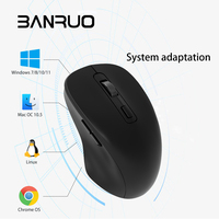 Ratón Inalámbrico 2.4G al por Mayor, Ratón de Oficina 4D, Ratón Óptico USB Inalámbrico para Portátil, Ratón Ergonómico para Computadora