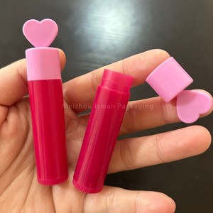 ISMAN - Tubos Vacíos para Bálsamo <span class=keywords><strong>Labial</strong></span> con Tapa en Forma de Corazón de 3.5g, Logotipo Personalizado, Envases Rosados para Lápiz <span class=keywords><strong>Labial</strong></span>, Estuche de Embalaje Cosmético para Niños - Product Image 3