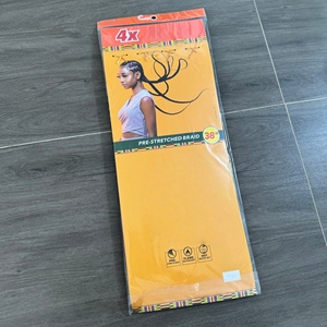 Treccine Sintetiche all'Uncinetto per Donne <span class=keywords><strong>Nere</strong></span>, Capelli Yaki Pre-stirati per Intrecciare, Extension per Capelli Africani Ez Braids 4X 38 Pollici 240g - Product Image 5