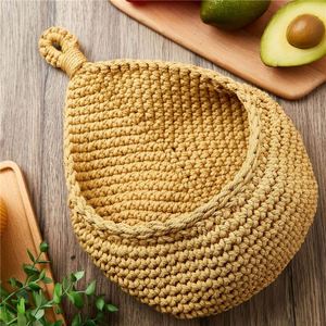 Cesta de almacenamiento tejida de cuerda de algodón, macetas de valla colgante para <span class=keywords><strong>pared</strong></span> exterior, cestas de mimbre 2022, ropa para <span class=keywords><strong>colgar</strong></span> <span class=keywords><strong>en</strong></span> el - Product Image 1