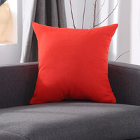 Housse de coussin couleur unie, en tissu Polyester, écologique pour la peau