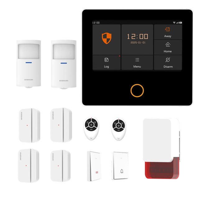 2025 New Staniot 4G GSM WIFI Burglar Home Security Alarm System 120db Siren Telephone Alarm with Alarm Monitoring System
