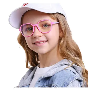 2020 most popular cute candy color anti blue light kids silicone glasses for unisex boys girls computer video