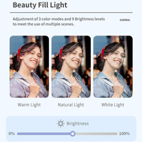 Stabilisateur de smartphone Takenoken avec suivi automatique du visage et rotation à 360° °   Télécommande rotative pour Android iPhone, trépied pour selfie avec lumière LED