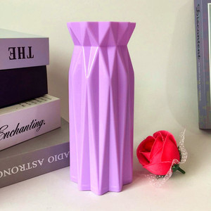 Vase en plastique de style origami Qi Xing, 7x17 cm, en forme de cloche, pour fleurs artificielles et plantes décoratives - Product Image 3