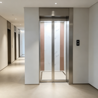 Ascenseur compact à commande AC certifié sécurité pour petites villas et résidences, avec applications pour usage hôtelier et repas en plein air