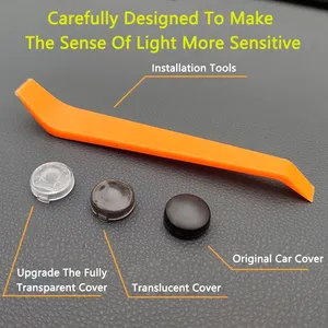 Cubierta <span class=keywords><strong>de</strong></span> Sensor <span class=keywords><strong>de</strong></span> Faros Automáticos para Automóvil, Moldura ABS Compatible con <span class=keywords><strong>Toyota</strong></span> RAV4, Camry, Corolla, Highlander, Crown, Kluger, <span class=keywords><strong>Sienna</strong></span> - Product Image 3