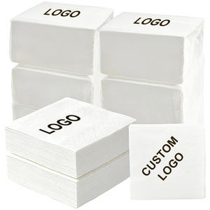 Serviettes en papier personnalisées en gros, gaufrées, écologiques, en pâte de bois, 230*230mm, double <span class=keywords><strong>couche</strong></span>, jetables, pour fêtes - Product Image 1