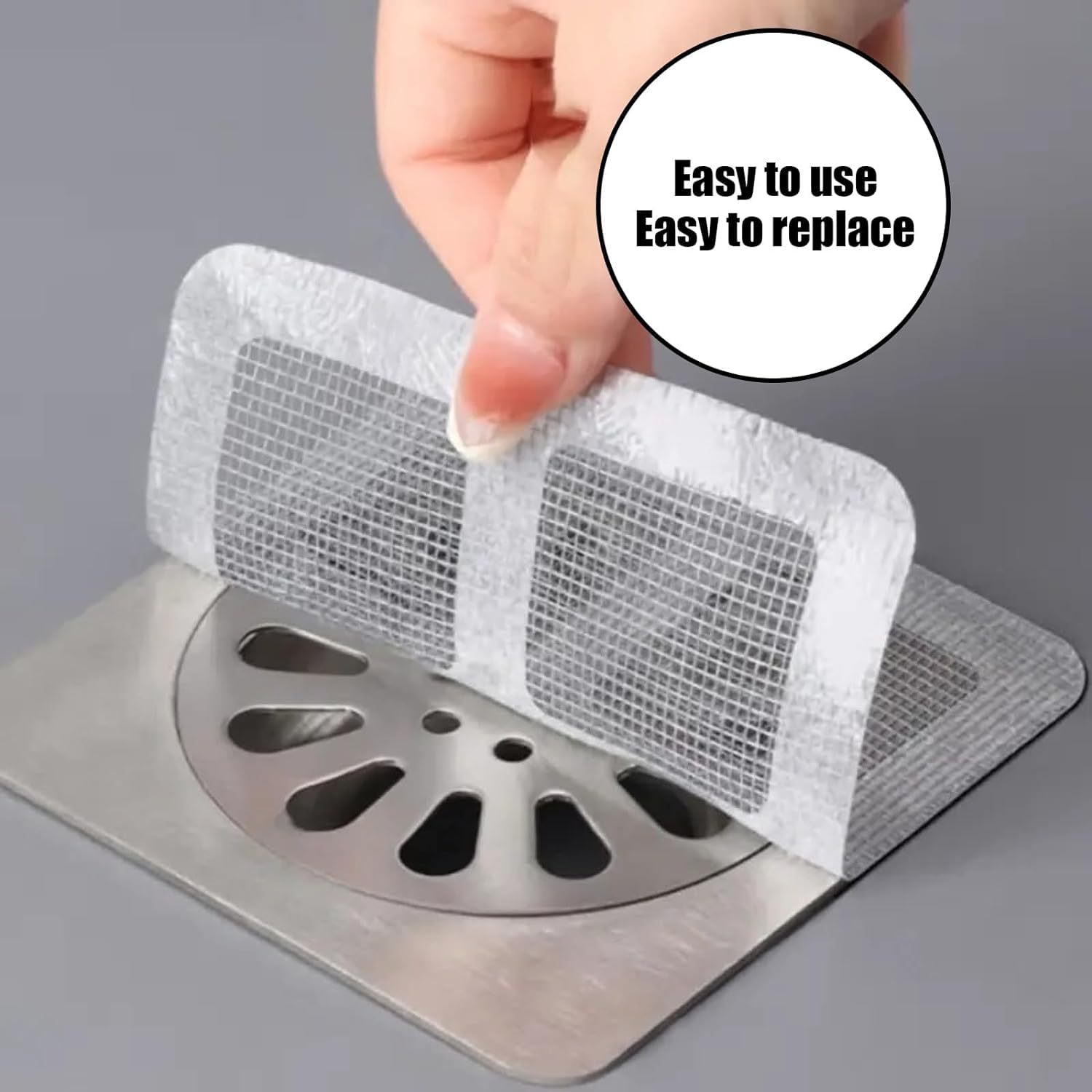 50pack Eco-Friendly Simple Metal Square 12*12*10cm Bathroom Drain Screen Laundry Shower Hair Catcher Mesh Floor Stickers · image 3