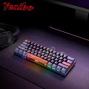 Lumière transparente minuscule th66 blanc 630 voix sur usb charge unikorn sous bureau échangeable sublimation esprit du clavier de jeu - Product Image 1