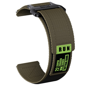 Bracelet de Sport tissé respirant pour <span class=keywords><strong>Apple</strong></span> <span class=keywords><strong>Watch</strong></span> Samsung Huawei <span class=keywords><strong>Garmin</strong></span> Tactics Velcrol Bracelet de montre en Nylon 20mm 22mm 38mm - Product Image 6