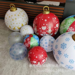 Pvc Inflatable Christmas Ball 0.2mm Thickness Hanging Ornament For Holiday Decoration - Product Image 3