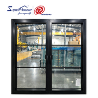 Ventana Abatible de Aluminio con Rejillas y Mosquitera, Certificada AS2047 para Impacto de Huracanes, para Proyectos de Construcción Costera y Apartamentos