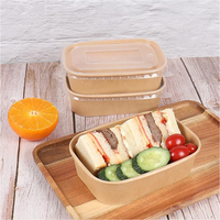 50 Pak 28Oz Wegwerp Kraftpapier Kommen Maaltijdprep Containers Wegwerp Groot Papier