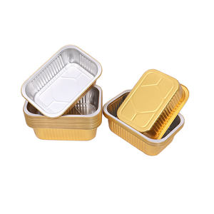 YOUXUAN <span class=keywords><strong>Sartenes</strong></span> Rectangulares De Papel Aluminio Mini Desechable Papel De Aluminio Pie Pan Recipiente De Comida Para Llevar - Product Image 1