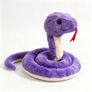Peluche de serpiente morada enrollada personalizada, juguete de peluche de reptil, lindo peluche de serpiente, peluche de serpiente morada, animal de peluche de serpiente - Product Image 2