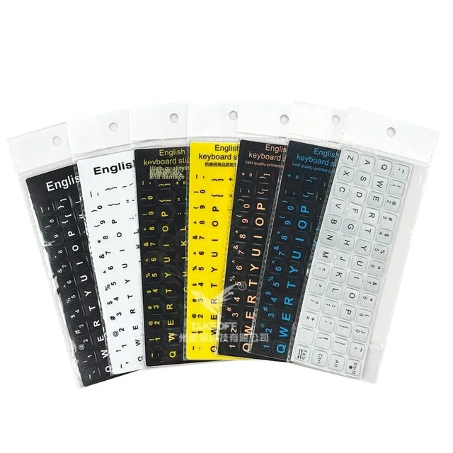 Wholesale Waterproof PVC Matte Keyboard Stickers for Computers Laptops Multiple Colors Hundreds Languages Stock Ready Delivery