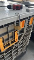 Grande boîte à palettes/conteneur de stockage en plastique solide empilable pliable en HDPE robuste pour l'agriculture fruitière avec poignée