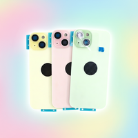 Coques de téléphone portable, remplacement de la vitre arrière, couvercle de batterie, châssis arrière pour iPhone 15
