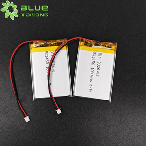 Batería <span class=keywords><strong>de</strong></span> Iones <span class=keywords><strong>de</strong></span> Litio Recargable Blue Taiyang <span class=keywords><strong>de</strong></span> 3.7 V y 1000 mAh, Modelo 503450, 1000 mAh, 3.7 V, Celdas Prismáticas - Product Image 3