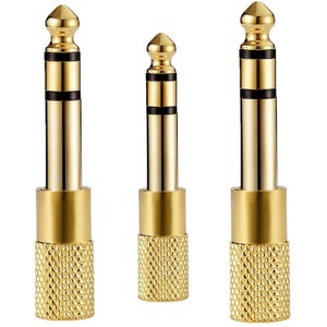 6.35mm <span class=keywords><strong>1</strong></span>/<span class=keywords><strong>4</strong></span> maschio a 3.5mm <span class=keywords><strong>1</strong></span>/8 femmina adattatore Stereo Audio <span class=keywords><strong>Jack</strong></span> Plug placcato oro per altoparlante chitarra pianoforte digitale - Product Image 2