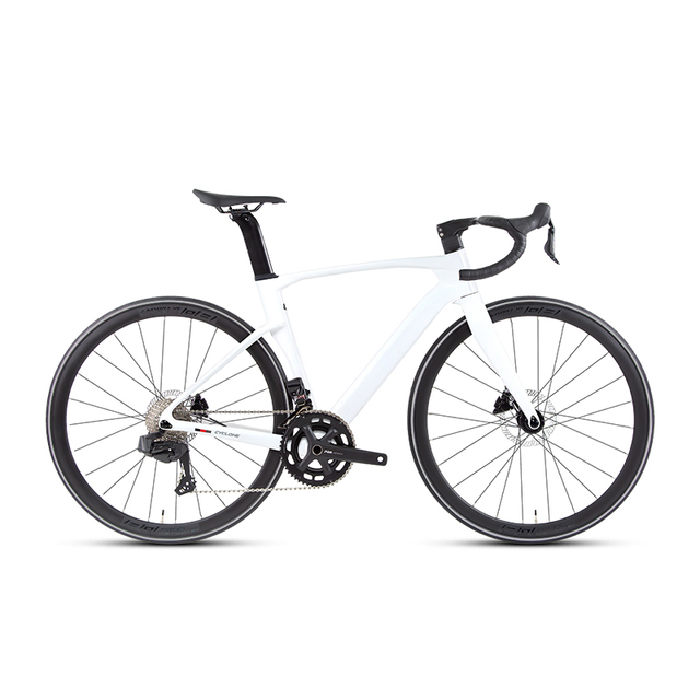 Twitter 700C aero Carbon Frame Road Bike with Cables Inner Routing Wireless Gear 24 Speed Disc Brake Carbon Fiber Road Bike