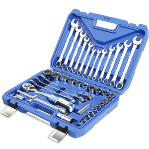 41 Stück Set Profession elle Reparatur Fahrrad Motorrad Handwerkzeuge Multi Size Sockel Hochwertige 72t Ratschen schlüssel Werkzeugs atz Blue Box - Product Image 6