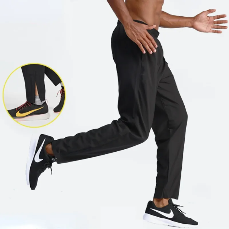 L29Men's Training Jogging Pants Navy Quick Drying Hiking Sweatpants Autumn Winter Fitness Trousers Breathable Jogger Baggy Pants