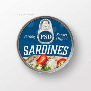 quality printing tuna tin can labels custom logo labels for