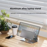 Support pour ordinateur portable compatible tablette ; Support pliable en alliage d'aluminium pour refroidissement 253x164x34mm Emballage en boîte couleur