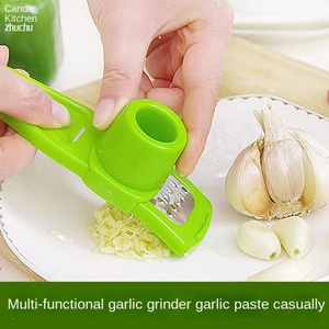 <b>Multifunctional</b> Household Garlic Ginger Grinder Creative Plastic Kitchen Tool Stainless Steel Manual Press <b>Cutter</b> Easy Use Cream - Product Image 4