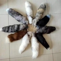 Chine vente en gros, queue de renard argenté de grande taille, couleur naturelle, queue de renard duveteux