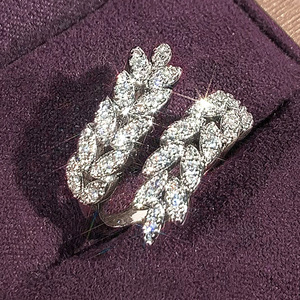 Anello Regolabile da Donna a Foglia di Grano Aperta, Elegante Stile Naturale, Gioiello alla Moda da Dito - Product Image 2