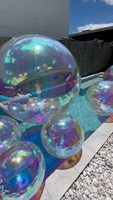 Boule de miroir gonflable colorée grandes boules brillantes réutilisables grand ballon de décoration d'événement ballon à bulles Disco en PVC