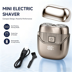 Nouveau rasoir électrique rotatif pour homme, mini rasoir à double lame avec <span class=keywords><strong>tondeuse</strong></span> à cheveux et barbe, et <span class=keywords><strong>tondeuse</strong></span> crâne pour homme - Product Image 2