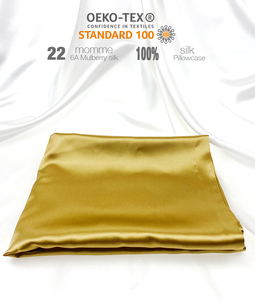 22 Momme sınıf 6A dut ipek yastık kılıfı Set toksik olmayan Charmeuse ipek yastık örtüsü çiçek desen bağımsız web sitesi - Product Image 2
