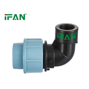 Raccord de compression en PP IFAN, vente en gros d'usine, raccord de tuyau, <span class=keywords><strong>coude</strong></span> mâle, 16-32 mm, raccord de tuyau d'irrigation en PEHD - Product Image 5