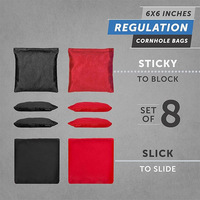 Sacs à billes double face taille réglementaire toutes saisons, surface lisse et adhérente, ensemble d'accessoires professionnels pour jeu de Cornhole