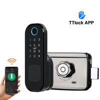 Hoogwaardige Tuya Smart WIFI deurvergrendeling, waterdicht, op afstand bedienbaar met vingerafdruk & TT Lock app, prijs aluminium/stalen deur