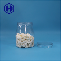 Pot à collation en plastique PET de 855 ml à large ouverture, anti-fuite, sans BPA, de qualité alimentaire, avec couvercle à vis, pour bonbons, noix, chocolat, chewing-gums, biscuits, gelée