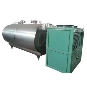 Dairy plant use raw milk collection tank with refrigeration system