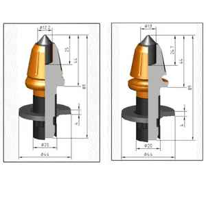 W6/20 route fraisage pick coupe dents route asphalte bits pour wirtgen w200 fraiseuse w7 20x froid rabot pics à vendre