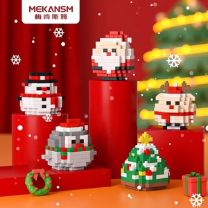 Hot Christmas Cartoon <b>Building</b> Blocks Toy Santa Claus Snowman Stocking Tree Mini Action Figures Blocks Kids Toys Children Gift - Product Image 4