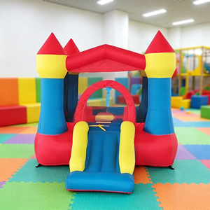Château gonflable pour enfants en tissu Oxford avec toboggan, maison de jeu gonflable pour enfants, jeu en plein air pour la cour arrière - Product Image 1
