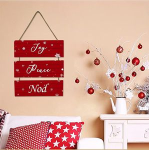 3 زينة عيد الميلاد ريفي ديكور الحائط الخشبي عيد الميلاد علامات عيد الميلاد خمر الثلج شنقا خشبية - Product Image 5