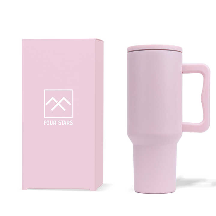 Reusable Insulated Cup With Handle And Straw High Quality 40oz Stainless Steel Insulated Cup ...