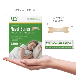 แผ่นแปะจมูก MQ Extra Strength ขนาดใหญ่ 60 ชิ้น ปราศจากสารเคมี ช่วยในการนอนหลับและหายใจ - Product Image 3