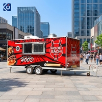 CAMPTRL Nouvelle remorque de restauration de type conteneur pour café, burgers, frites, glaces, BBQ, chariot mobile de vente de hot-dogs