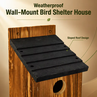 Nichoir en bois écologique pour oiseaux, résistant aux intempéries, à fixer au mur, abri pour oiseaux d'extérieur, cage et mangeoire pour oiseaux