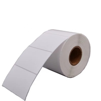 Label Perekat Grosir Stiker Kustom Roll Thermal Langsung 60*40 Label Pengiriman Printer Logo Kustom Label Barcode Stiker